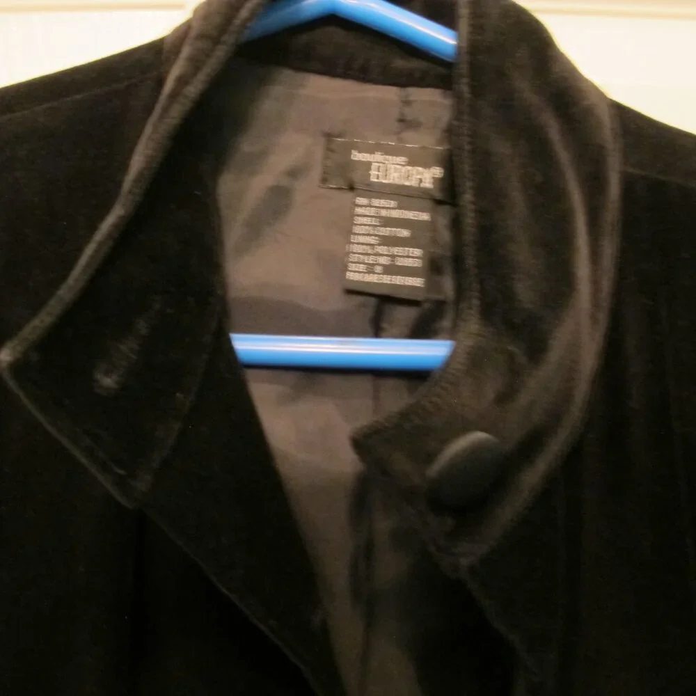 Sitewide sale Black Velvet long jacket size 8 - Picture 2 of 11